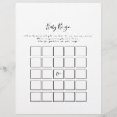 ミニマルシンプルベビービンゴシャワーゲーム (正面)