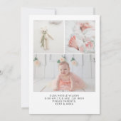 ミニマルシンプルベビー誕生のお知らせカード 案内状 (裏面)