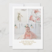 ミニマルシンプルベビー誕生アナウンスメントカード 案内状 (裏面)