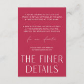 ミニマルシンプルマゼンタザ素晴らし詳細 エンクロージャーカード (正面)