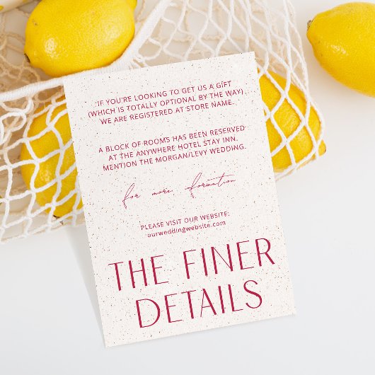 ミニマルシンプルマゼンダとテクスチャの素晴らし詳細 エンクロージャーカード