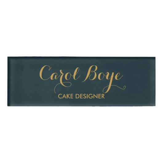 ミニマルシンプルムなグラムブルーのビジネスノートブック 名札 (正面)