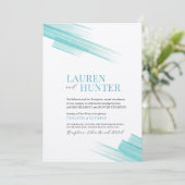 ミニマルシンプルムのアクアインクストローク線 招待状 (スタンド正面)