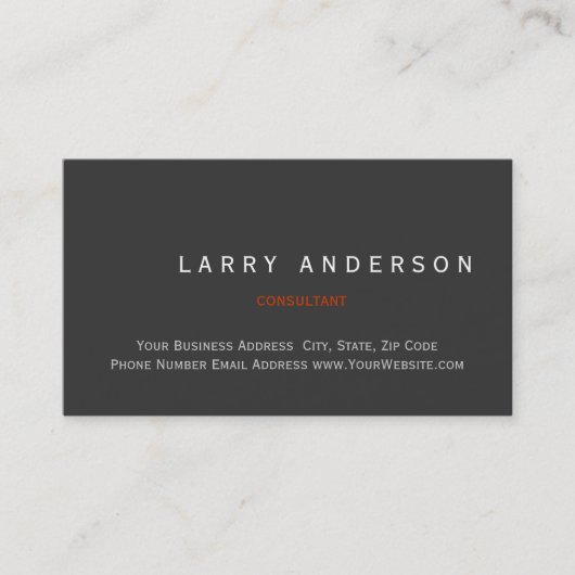 ミニマルシンプルムのコンサルタント 名刺 (正面)