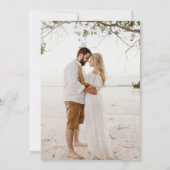 ミニマルシンプルムの砂のインク線 招待状 (裏面)