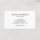 ミニマルシンプルムプロフェッショナル白 名刺 (裏面)