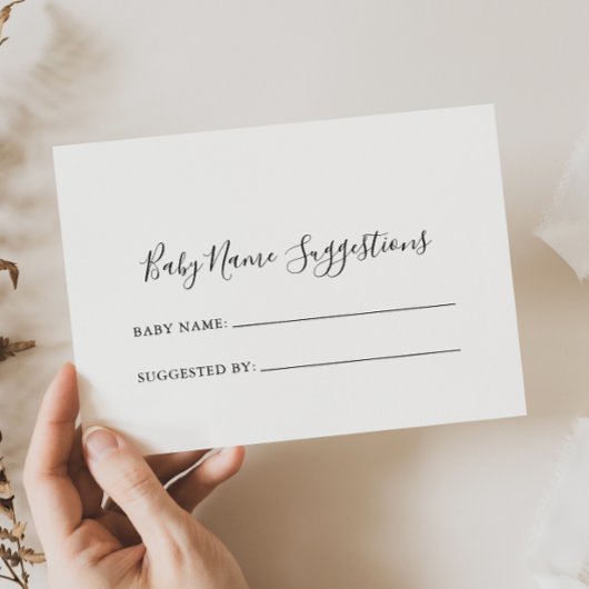 ミニマルシンプルムベビー名候補カード