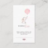 ミニマルシンプルム象ベビーシャワーオムツ エンクロージャーカード (正面)