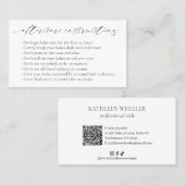 ミニマルシンプルモダンアフターエレガントケア 名刺 (正面/裏面)