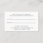 ミニマルシンプルモダンエレガント 紹介カード (裏面)