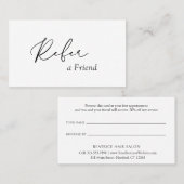 ミニマルシンプルモダンエレガント 紹介カード (正面/裏面)