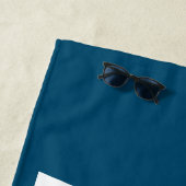 ミニマルシンプルモダン名パーソナライズされた黒 ビーチタオル (インサイチュ)