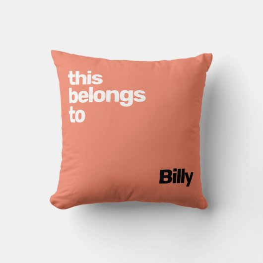 ミニマルシンプルモダン青 クッション (正面)