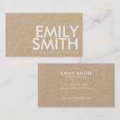 ミニマルシンプルモダンKraft名刺 名刺 (正面/裏面)