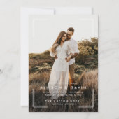 ミニマルシンプルモダンType Two Photo 結婚's 招待状 (正面)