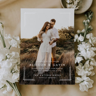 ミニマルシンプルモダンType Two Photo 結婚's 招待状