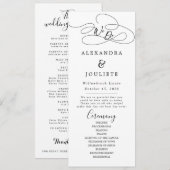 ミニマルシンプルラッモダンプの結婚手書きプログラム プログラム (正面/裏面)