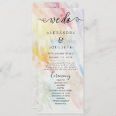 ミニマルシンプルラッモダンプの結婚手書きプログラム プログラム (正面/裏面)