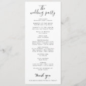 ミニマルシンプルラッモダンプの結婚手書きプログラム プログラム (裏面)