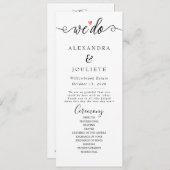 ミニマルシンプルラッモダンプの結婚手書きプログラム プログラム (正面/裏面)