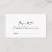 ミニマルシンプルリストおむつラッフルチケット エンクロージャーカード (正面)