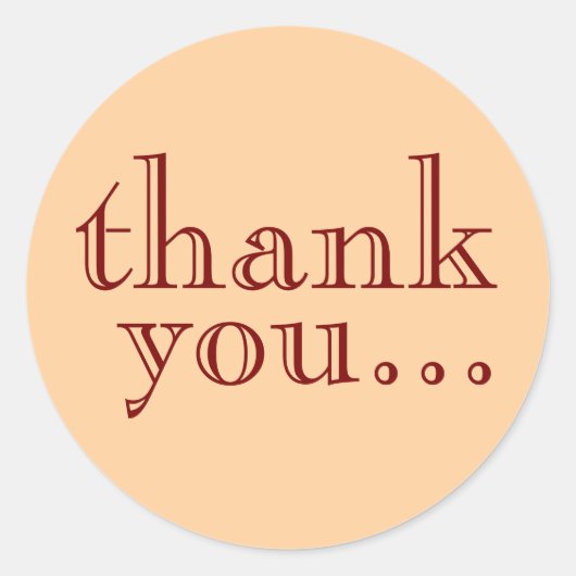 ミニマルシンプルリストお客様に感謝 ラウンドシール (正面)