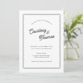 ミニマルシンプルリストとホッ縁どク 招待状 (スタンド正面)