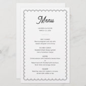 ミニマルシンプルリストと縁どスキャロドのメニューカード (正面/裏面)