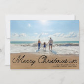 ミニマルシンプルリストのクリスマススクリプトオーバーレイ1写真 シーズンカード (正面)