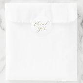 ミニマルシンプルリストのスクリプトありがとうビジネスホワイト ラウンドシール (バッグ)