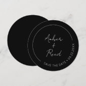 ミニマルシンプルリストのスクリプトブラックラウンド救T セーブザデート (正面/裏面)