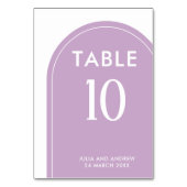 ミニマルシンプルリストのスクリプ結婚トLavender's Welcome テーブルナンバー (正面)