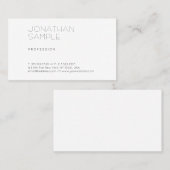 ミニマルシンプルリストのプレーン芸術的プロフェッショナル 名刺 (正面/裏面)