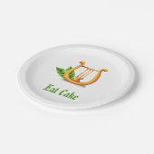 ミニマルシンプルリストのホワイトアイリッシュゴールデン食べハープケーキ ペーパープレート (アングル)