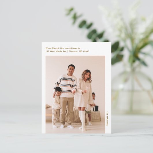 ミニマルシンプルリストの写真の動きに関する発表 ポストカード (スタンド正面)