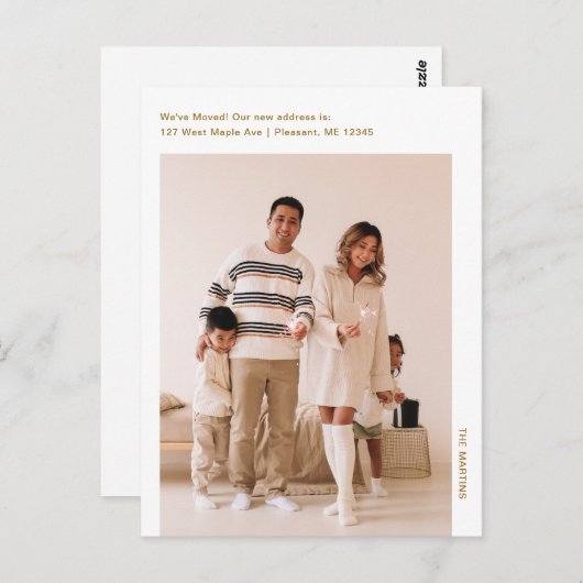 ミニマルシンプルリストの写真の動きに関する発表 ポストカード (正面/裏面)