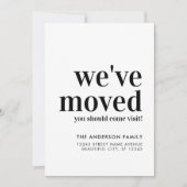 ミニマルシンプルリストの引っ越しましたモダン写真の移動 案内状 (正面)