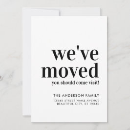 ミニマルシンプルリストの引っ越しましたモダン写真の移動 案内状