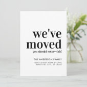 ミニマルシンプルリストの引っ越しましたモダン写真の移動 案内状 (スタンド正面)