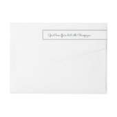 ミニマルシンプルリストの草書体差出人住所 ラップアラウンドラベル (裏面)