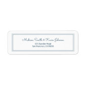 ミニマルシンプルリストの草書体差出人住所 ラベル (正面)