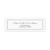 ミニマルシンプルリストの草書体差出人住所 ラベル (正面)