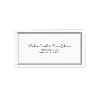 ミニマルシンプルリストのCursiveスクリプ結婚トのアドレス ラベル