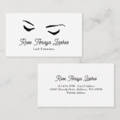 ミニマルシンプルリストアイラッシュエクステンション美しいサロン 名刺 (正面/裏面)