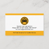 ミニマルシンプルリストイエロータクシーキャブ 名刺 (裏面)