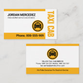 ミニマルシンプルリストイエロータクシーキャブ 名刺 (正面/裏面)