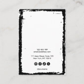 ミニマルシンプルリストイヤリングフレームの表示ロゴの追加 名刺 (裏面)
