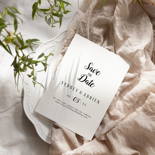 ミニマルシンプルリストウェディングの日付を保存 セーブザデート