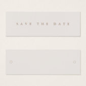 ミニマルシンプルリストウェディング日付カードラベルを保存 (正面&裏面)