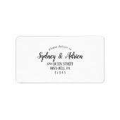 ミニマルシンプルリストウェディングRSVP住所 シール (正面)